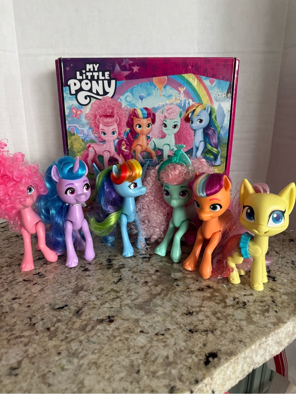 My Little Pony Rainbow Celebration G5 Box Set 6-Pack Figures Hasbro 5.5"